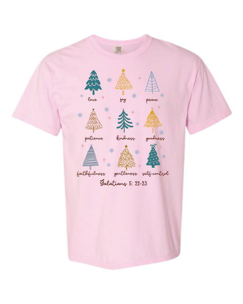 Galatians 5 - Comfort Colors - Heavyweight Unisex Tee - Pinks, Purples