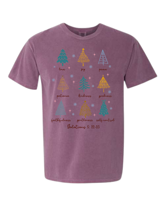 Galatians 5 - Comfort Colors - Heavyweight Unisex Tee - Pinks, Purples