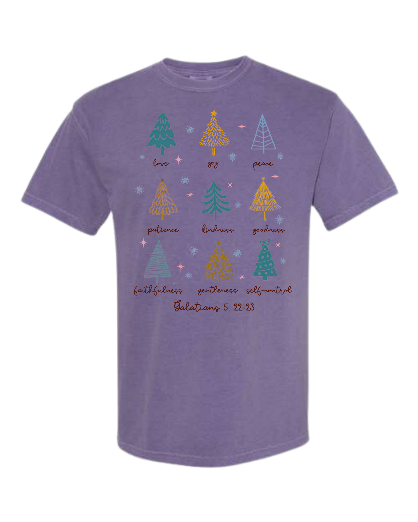 Galatians 5 - Comfort Colors - Heavyweight Unisex Tee - Pinks, Purples