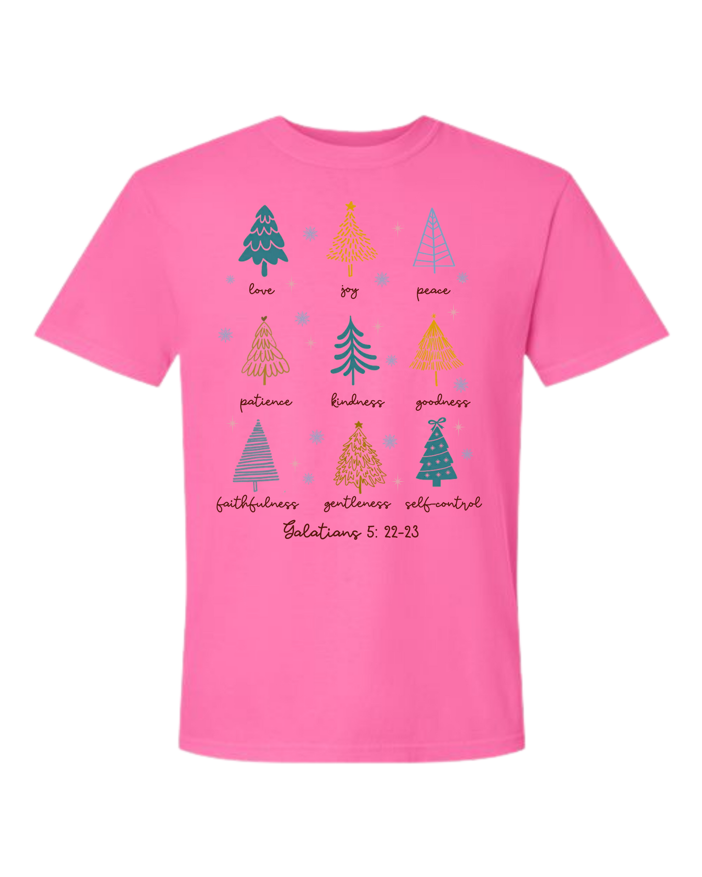 Galatians 5 - Comfort Colors - Heavyweight Unisex Tee - Pinks, Purples
