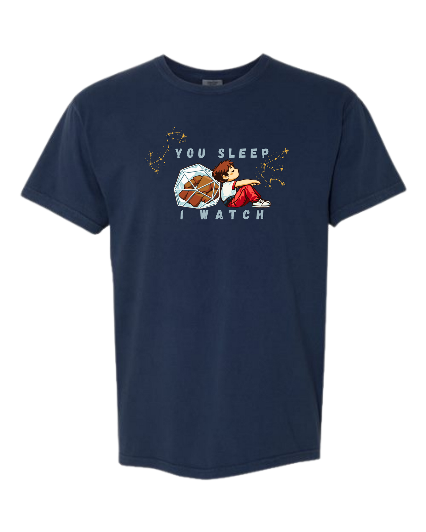 You Sleep I Watch - Comfort Colors - Heavyweight Unisex Tee - Blues