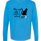 My Cat and I spill the tea about you - Comfort Colors - Heavyweight Long Sleeve Tee - Blues & Greens