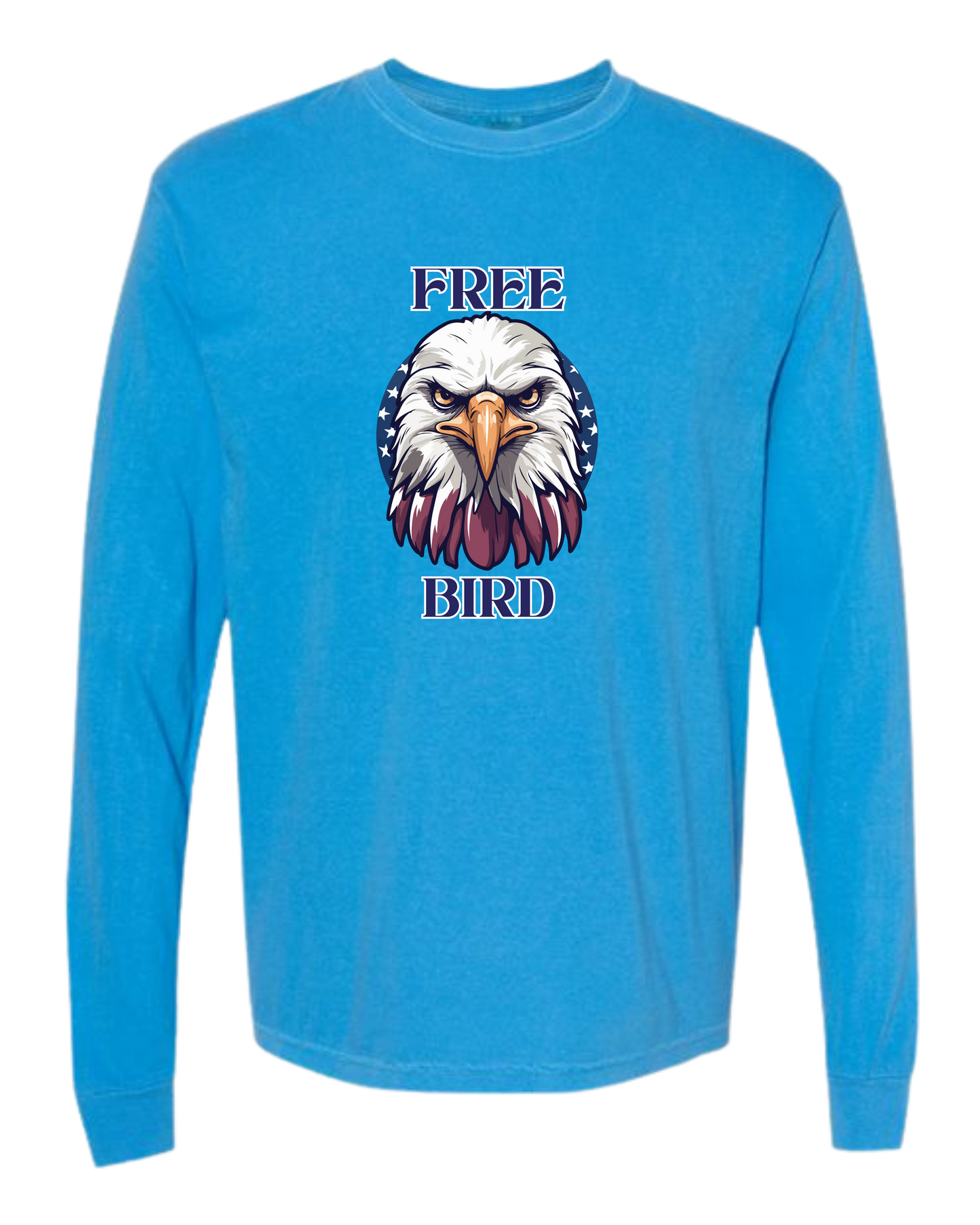 Free Bird - Comfort Colors - Heavyweight Long Sleeve Tee - Blues & Greens