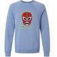 Masked Because We Are Unstable - Sponge Fleece Raglan Sweatshirt - Blues, Greens, Purple, and Black