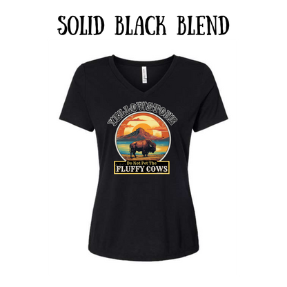 CP - Yellowstone: Fluffy Cows - Women's V-Neck - Assorted Colors