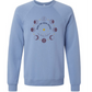 When The Moon Speaks My Body Listens - Sponge Fleece Raglan Sweatshirt - Blues, Greens, Purple, and Black