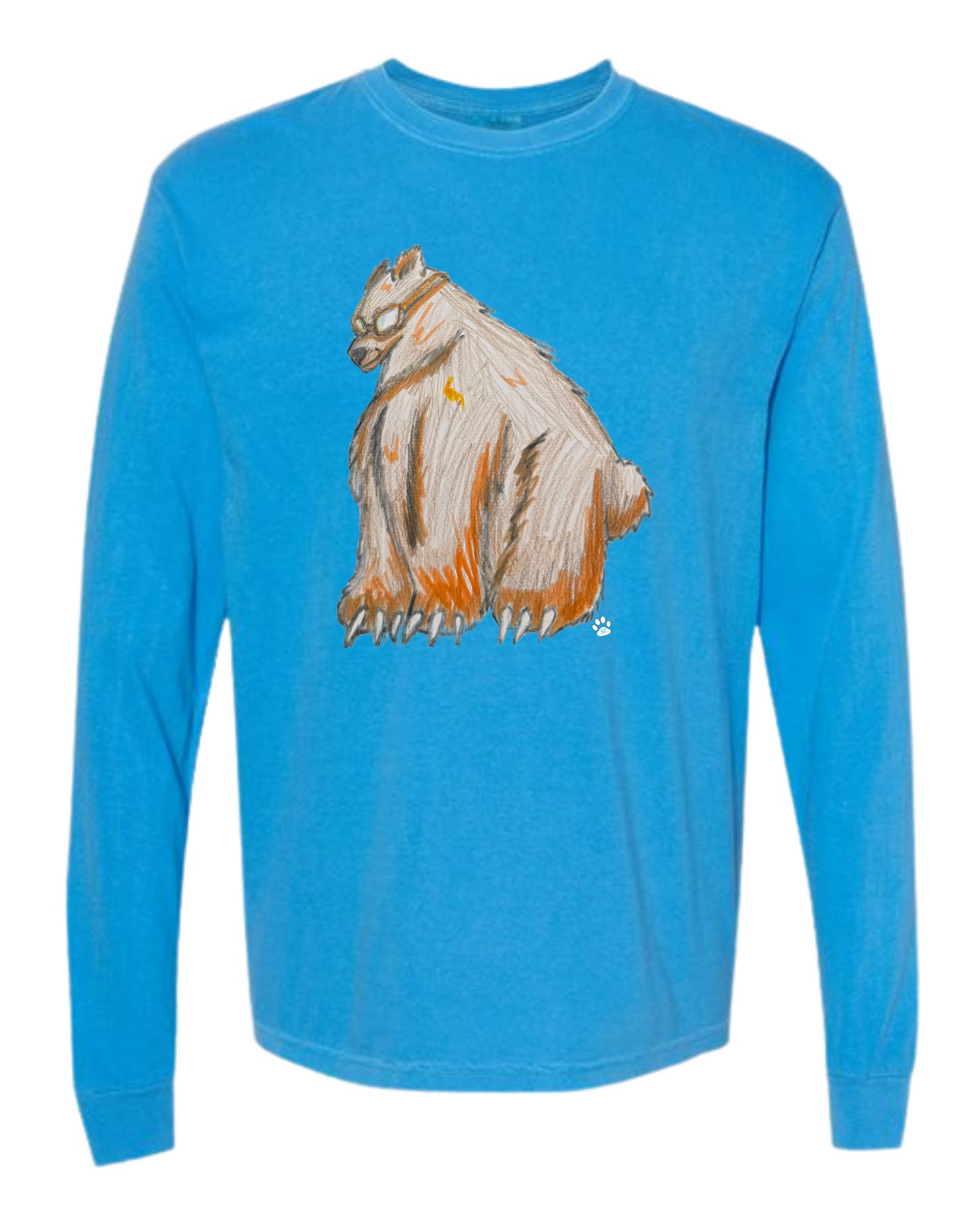 Muscle Bear - Comfort Colors - Heavyweight Long Sleeve Tee - Blues & Greens