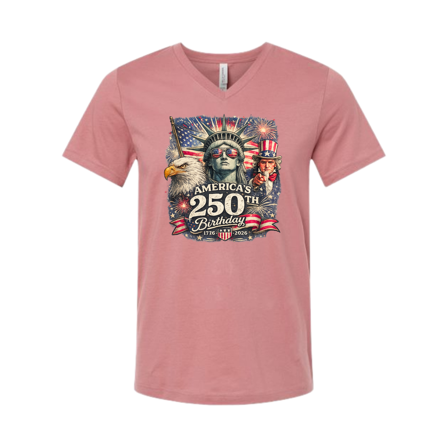 America's 250th Birthday - Bella+Canvas - Unisex V-Neck - Assorted Colors