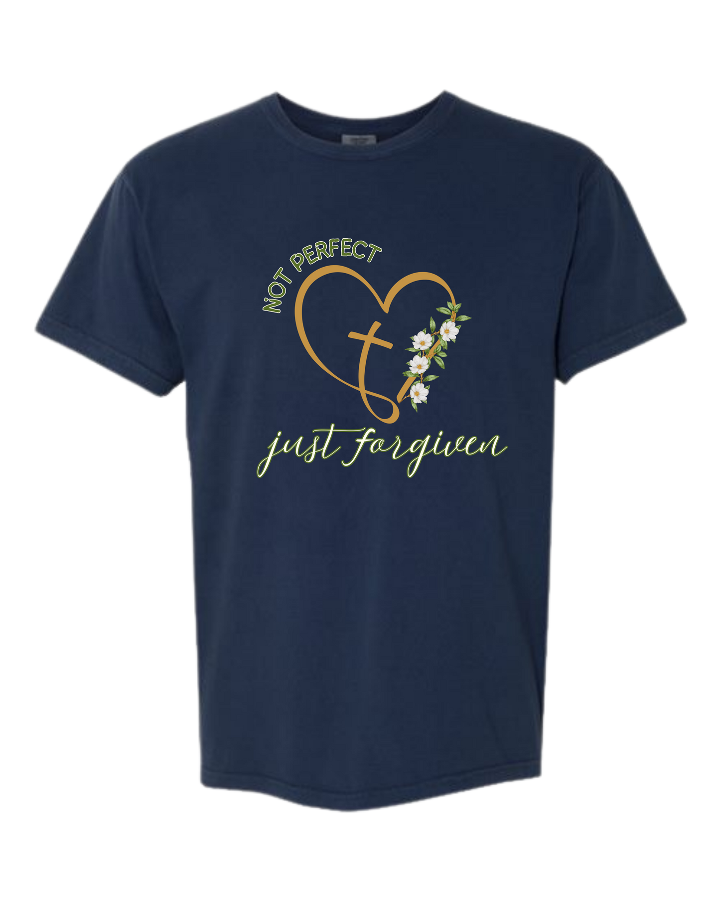 Not Perfect Just Forgiven - Comfort Colors - Heavyweight Unisex Tee - Blues