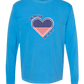 One Nation One Heart - Comfort Colors - Heavyweight Long Sleeve Tee - Blues & Greens