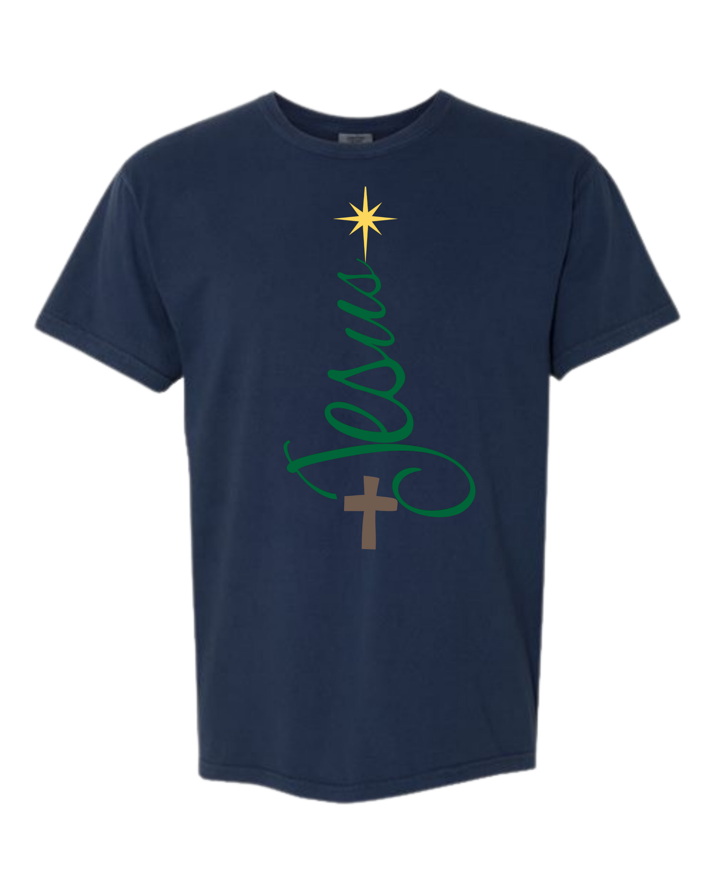 Jesus Tree - Comfort Colors - Heavyweight Unisex Tee - Blues