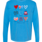 Galatians 5 - Patriotic - Comfort Colors - Heavyweight Long Sleeve Tee - Blues & Greens