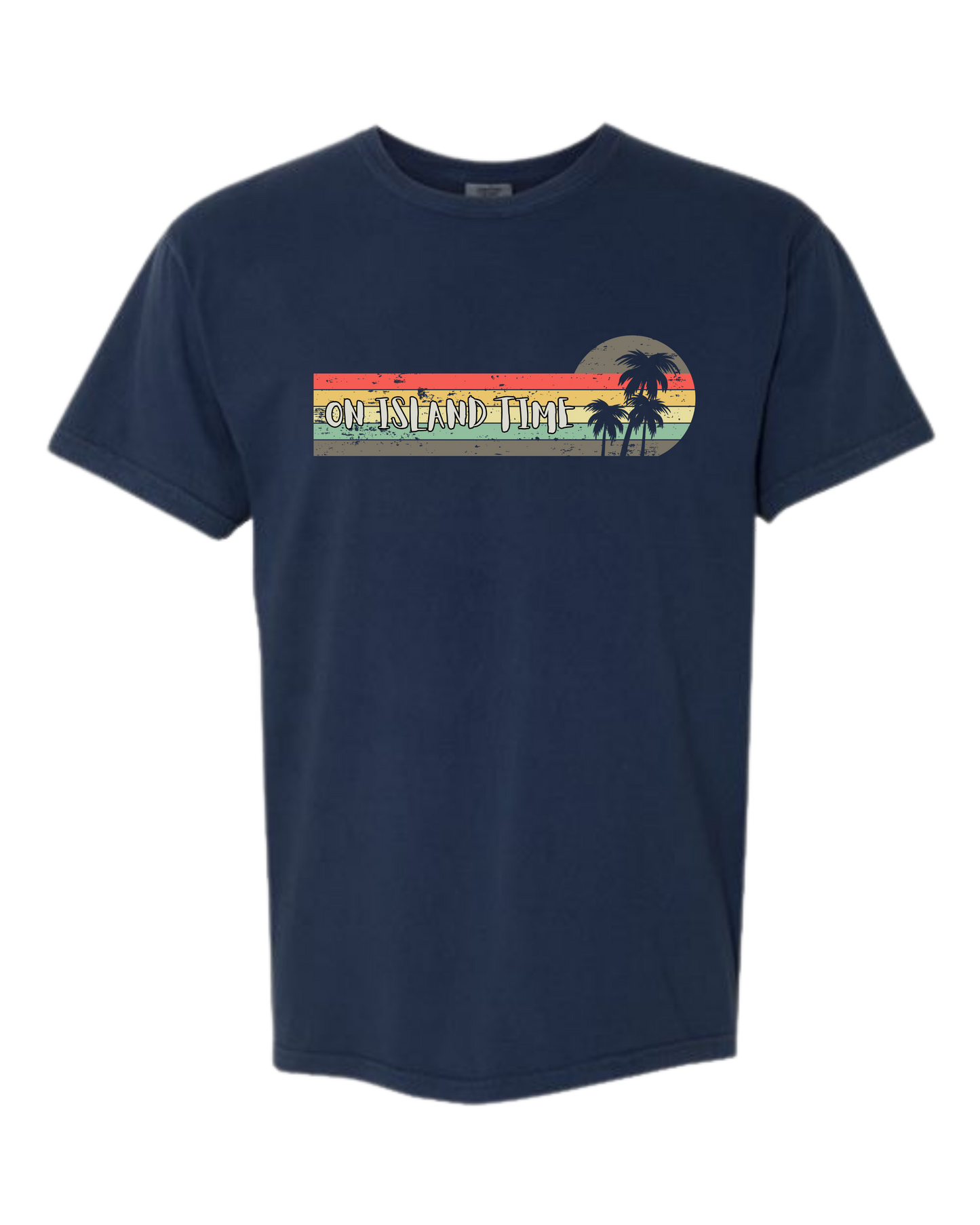 On Island Time - Comfort Colors - Heavyweight Unisex Tee - Blues