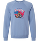 The Gulf of America - Sponge Fleece Raglan Sweatshirt - Blues, Greens, Purple, and Black