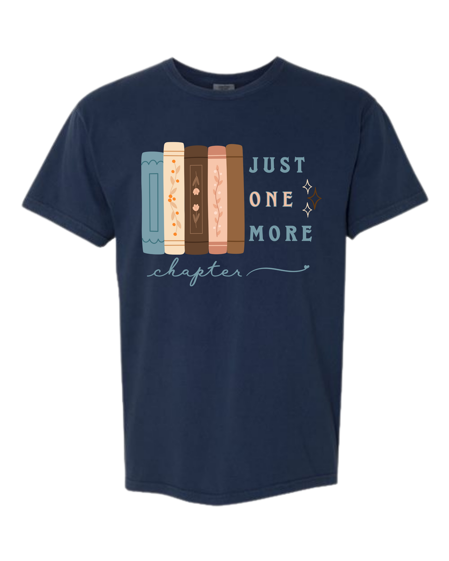 Just One More Chapter - Comfort Colors - Heavyweight Unisex Tee - Blues