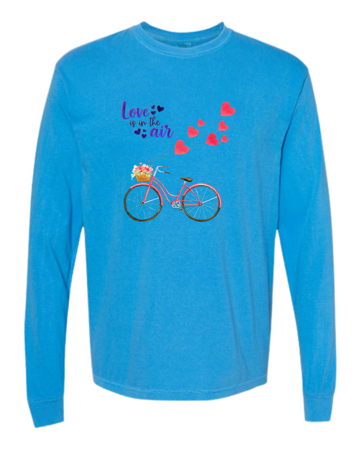 Love is in the Air - Comfort Colors - Heavyweight Long Sleeve Tee - Blues & Greens