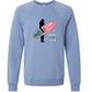 Mana in My Soul - Sponge Fleece Raglan Sweatshirt - Blues, Greens, Purple, and Black