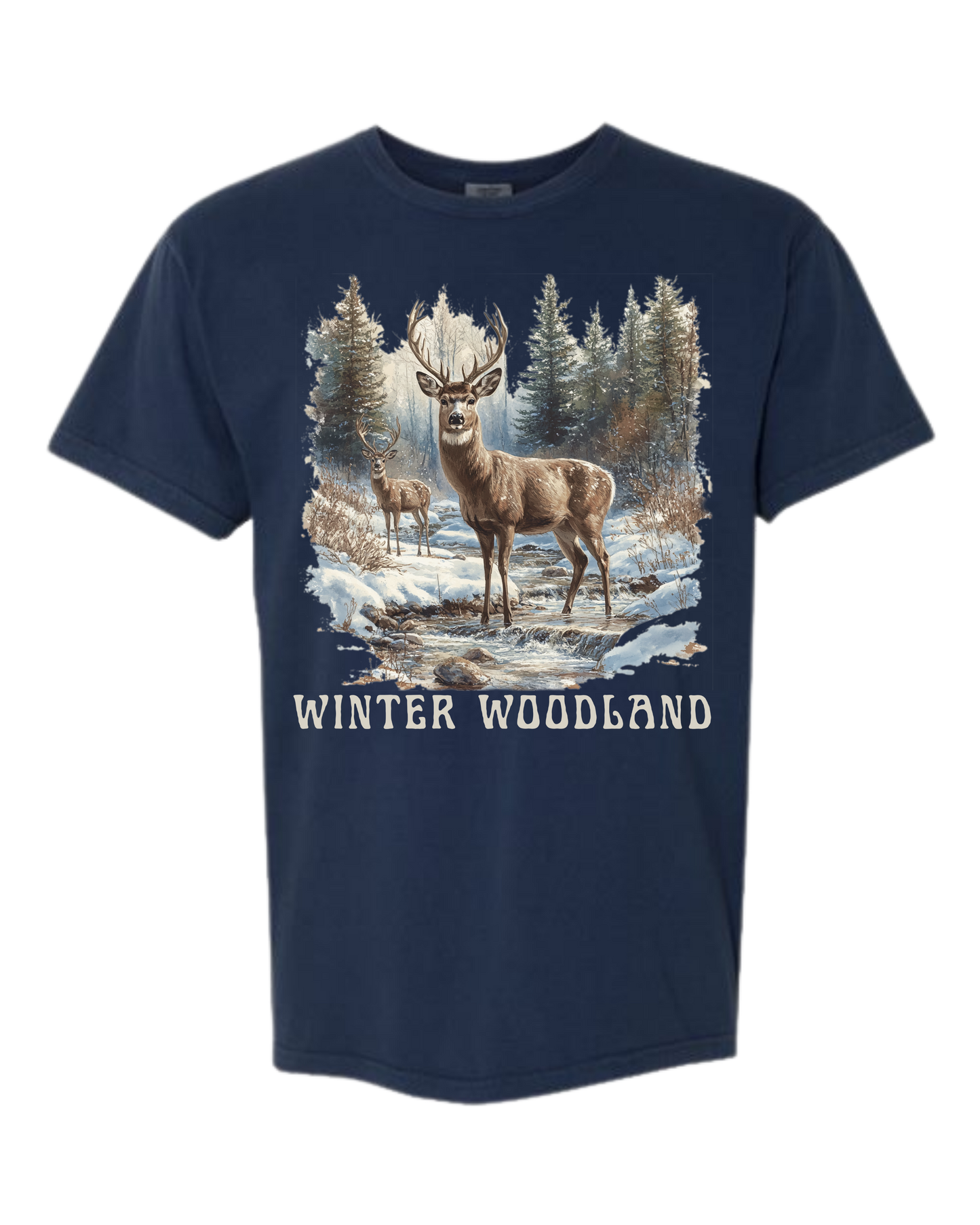 Winter Woodland - Comfort Colors - Heavyweight Unisex Tee - Blues