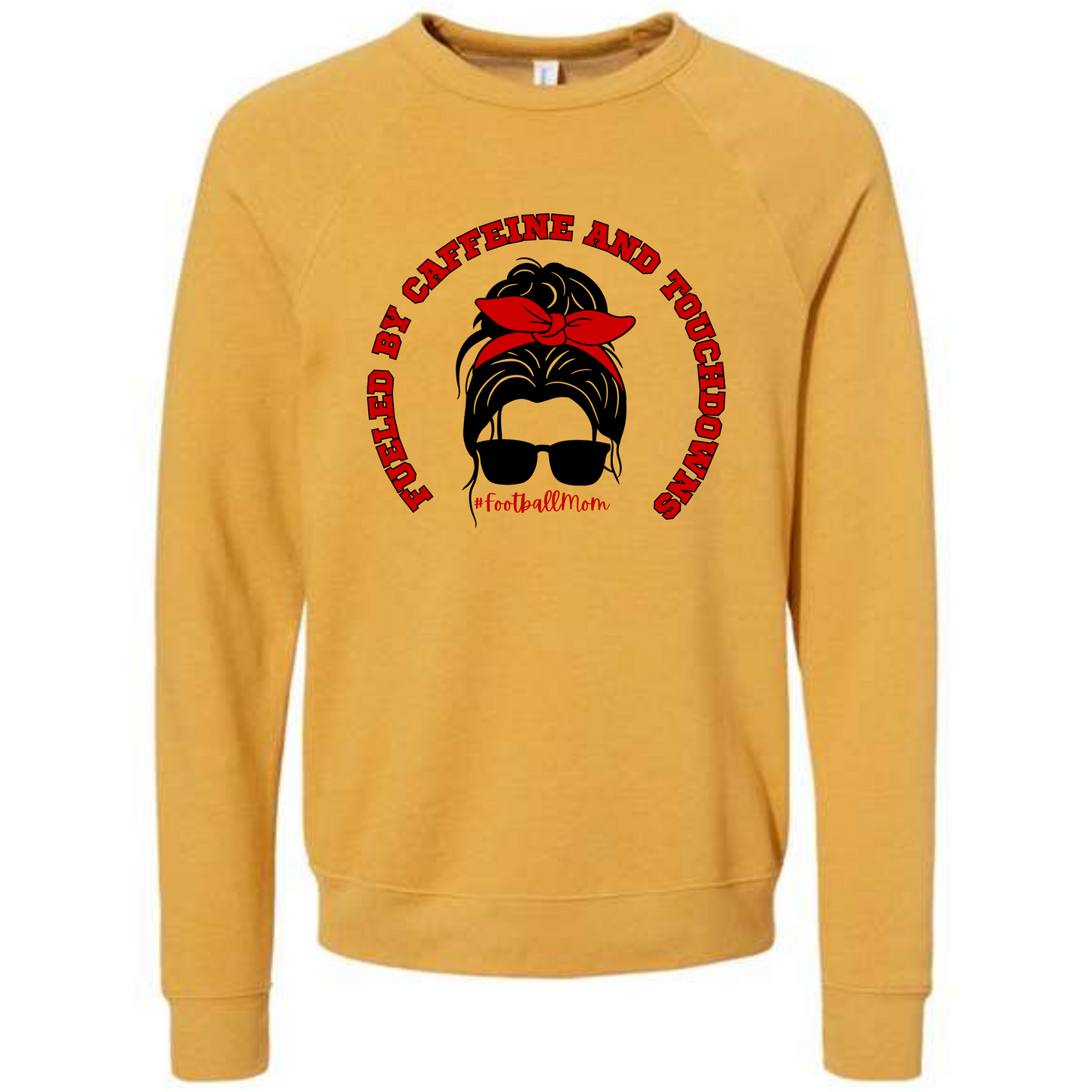 Football Moms Fueled By - Sponge Fleece Raglan Sweatshirt - Assorted Colors