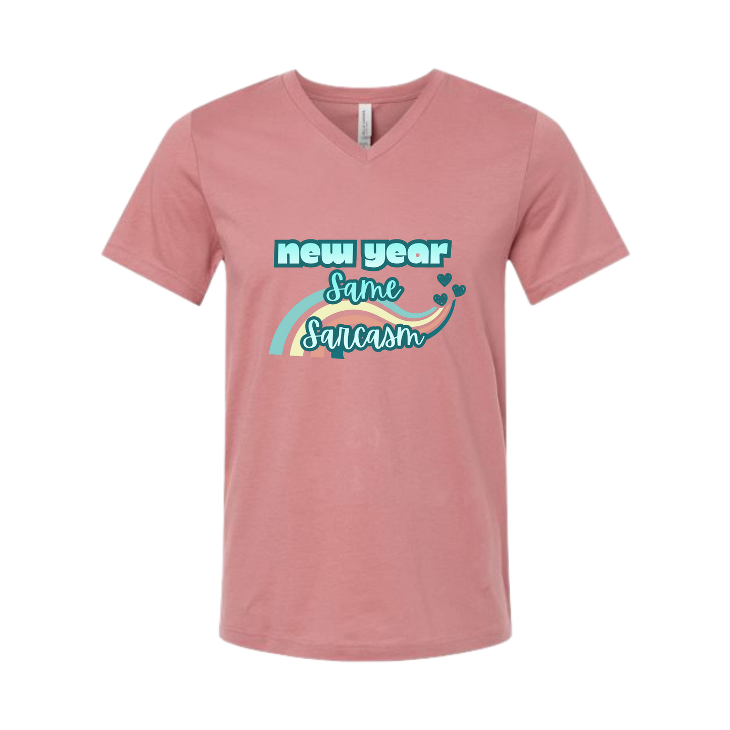 New Year Same Sarcasm - Bella+Canvas - Unisex V-Neck - Assorted Colors