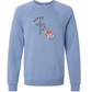 Loves Jesus & America too - Sponge Fleece Raglan Sweatshirt - Blues, Greens, Purple, and Black