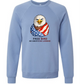 Free Bird An American Legend - Sponge Fleece Raglan Sweatshirt - Blues, Greens, Purple, and Black