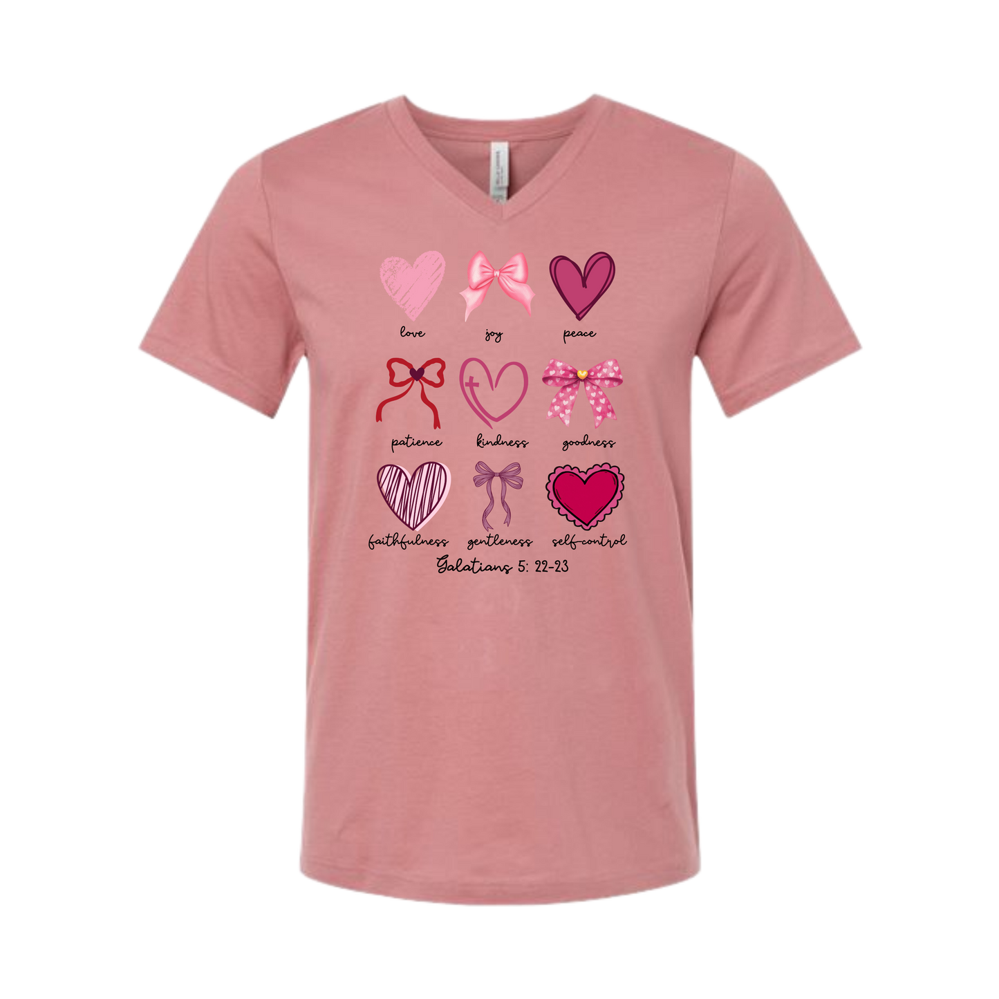 Galatians 5 - Valentines - Bella+Canvas - Unisex V-Neck - Assorted Colors