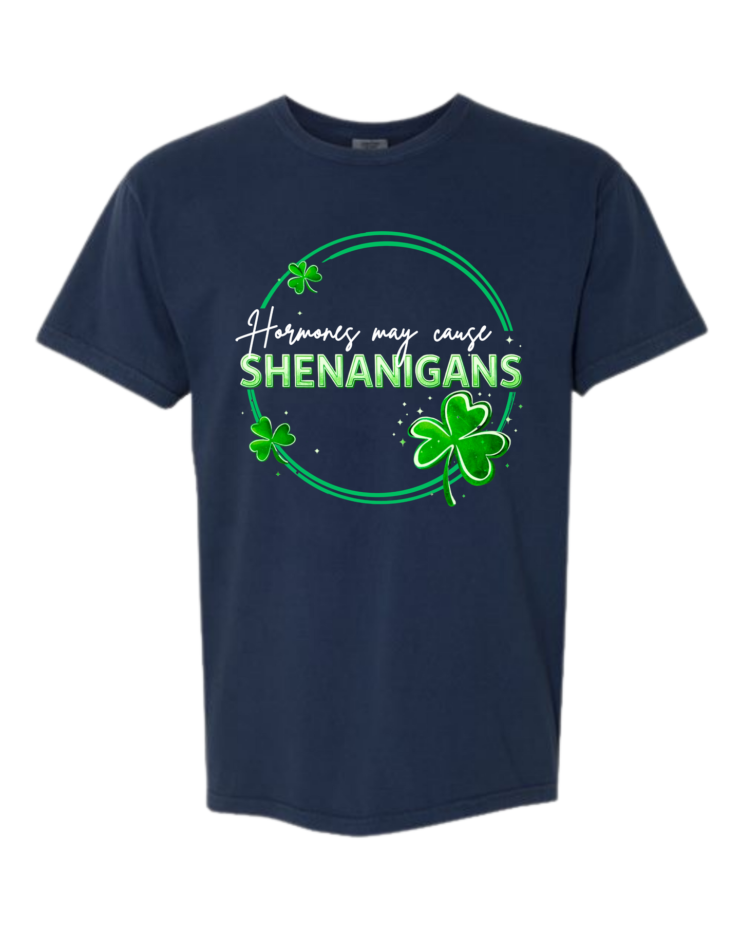 Hormones May Cause Shenanigans - Comfort Colors - Heavyweight Unisex Tee - Blues