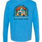 What Happens At The Campground - Comfort Colors - Heavyweight Long Sleeve Tee - Blues & Greens