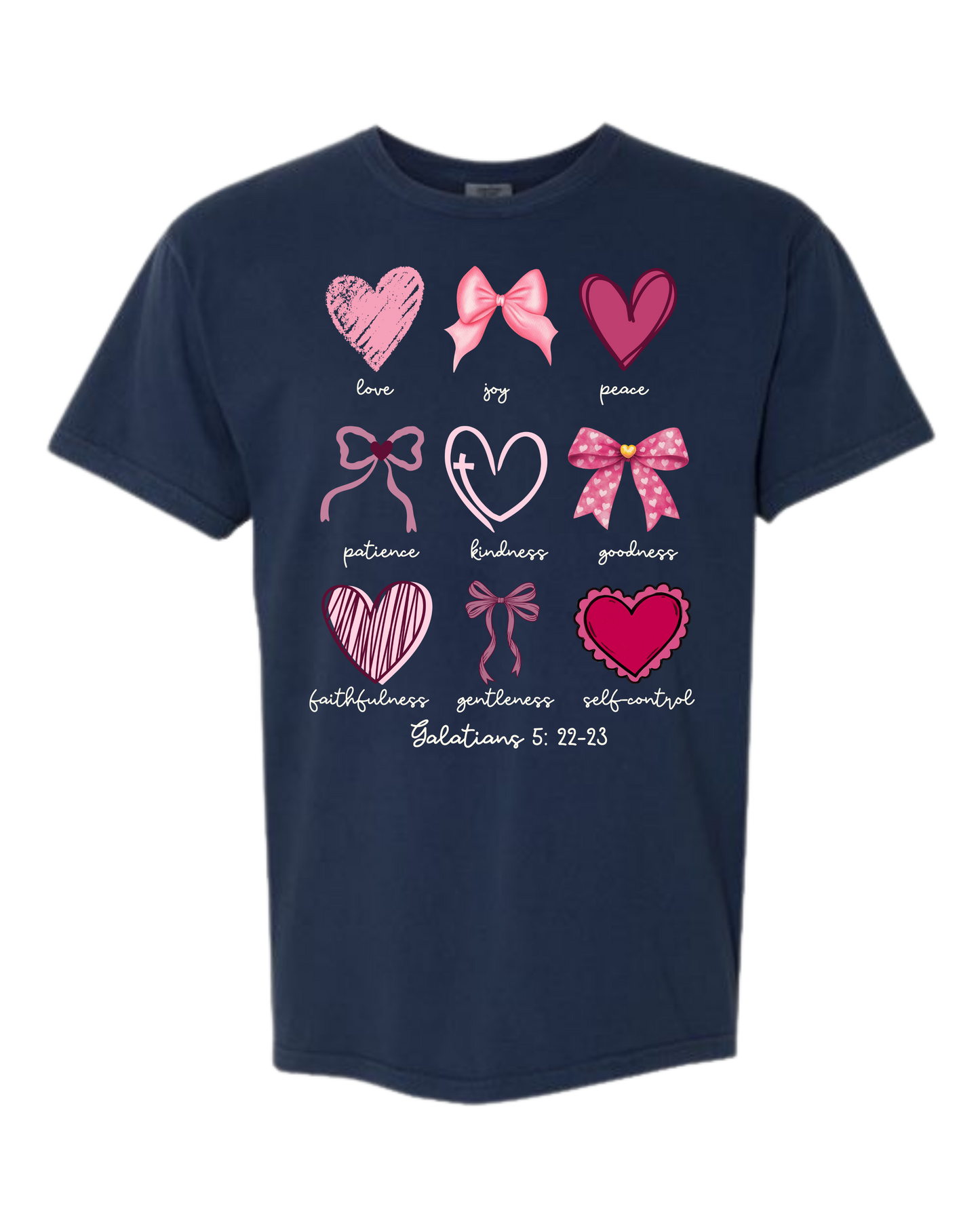 Galatians 5 - Valentines - Comfort Colors - Heavyweight Unisex Tee - Blues
