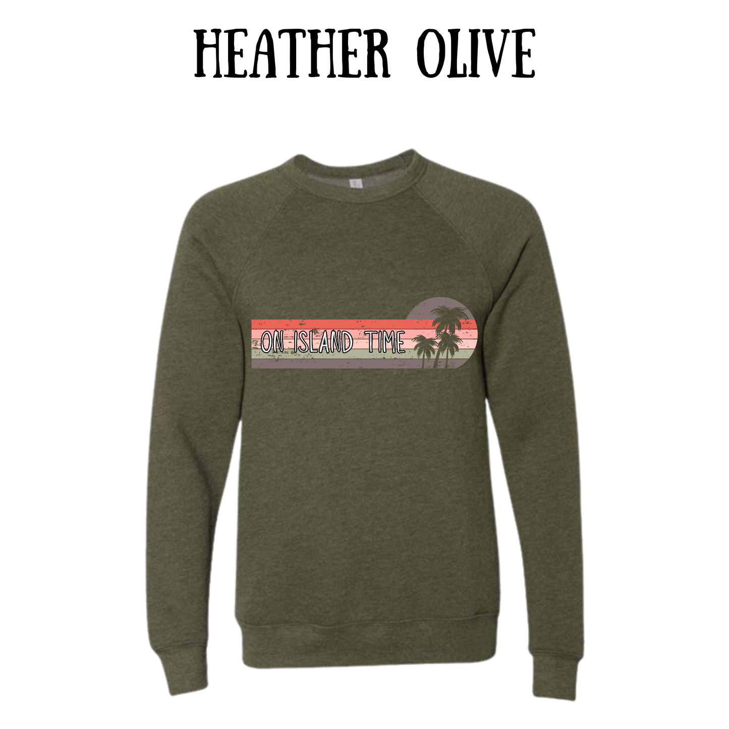 VP - On Island Time - Sponge Fleece Raglan Sweatshirt - Greens, Neutrals