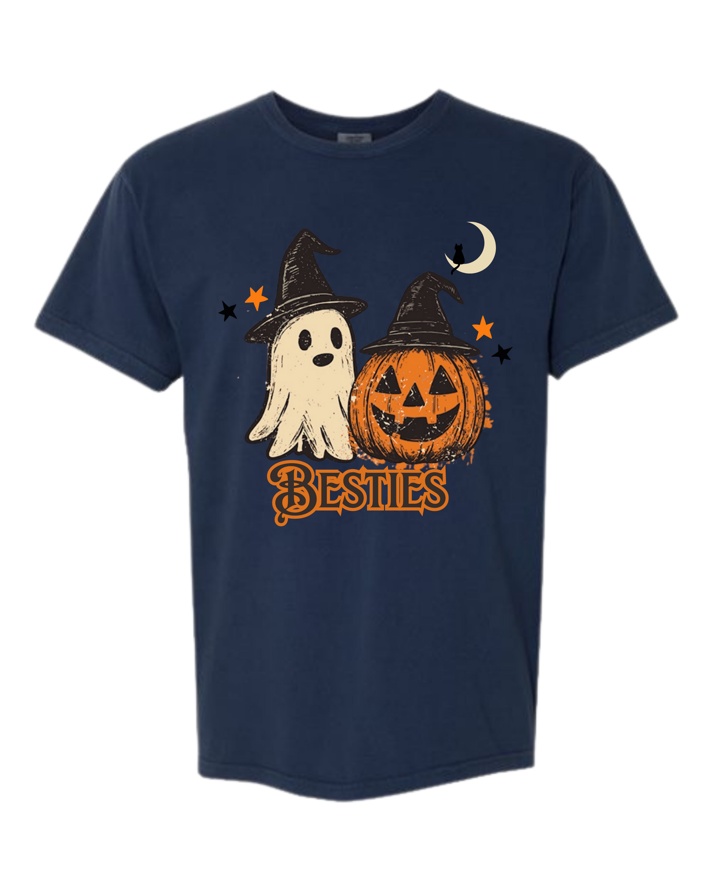 Halloween Besties - Comfort Colors - Heavyweight Unisex Tee - Blues
