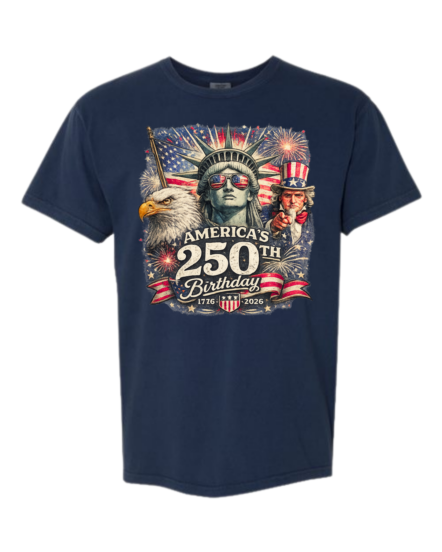 America's 250th Birthday - Comfort Colors - Heavyweight Unisex Tee - Blues
