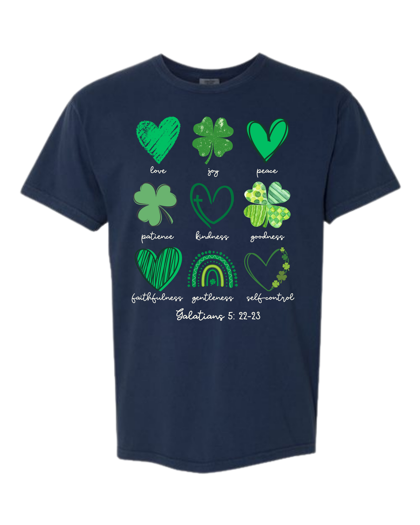 Galatians 5 - St Patrick's Day - Comfort Colors - Heavyweight Unisex Tee - Blues