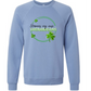 Hormones May Cause Shenanigans - Sponge Fleece Raglan Sweatshirt - Blues, Greens, Purple, and Black