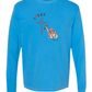 Loves Jesus & America too - Comfort Colors - Heavyweight Long Sleeve Tee - Blues & Greens