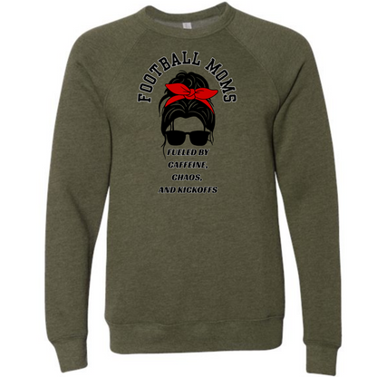 SP - Football Moms Fueled By - Sponge Fleece Raglan Sweatshirt - Greens, Neutrals