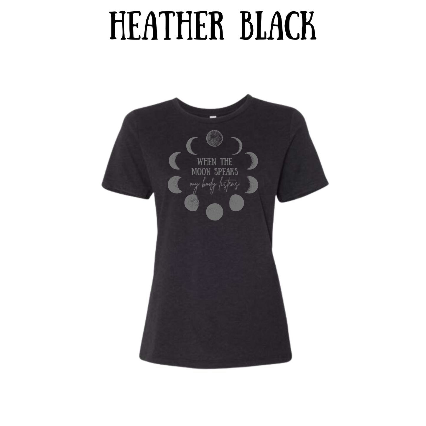 when the moon speaks - women's relaxed fit tee - neutrals