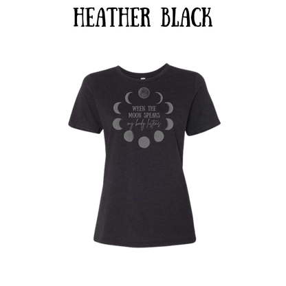 when the moon speaks - women's relaxed fit tee - neutrals