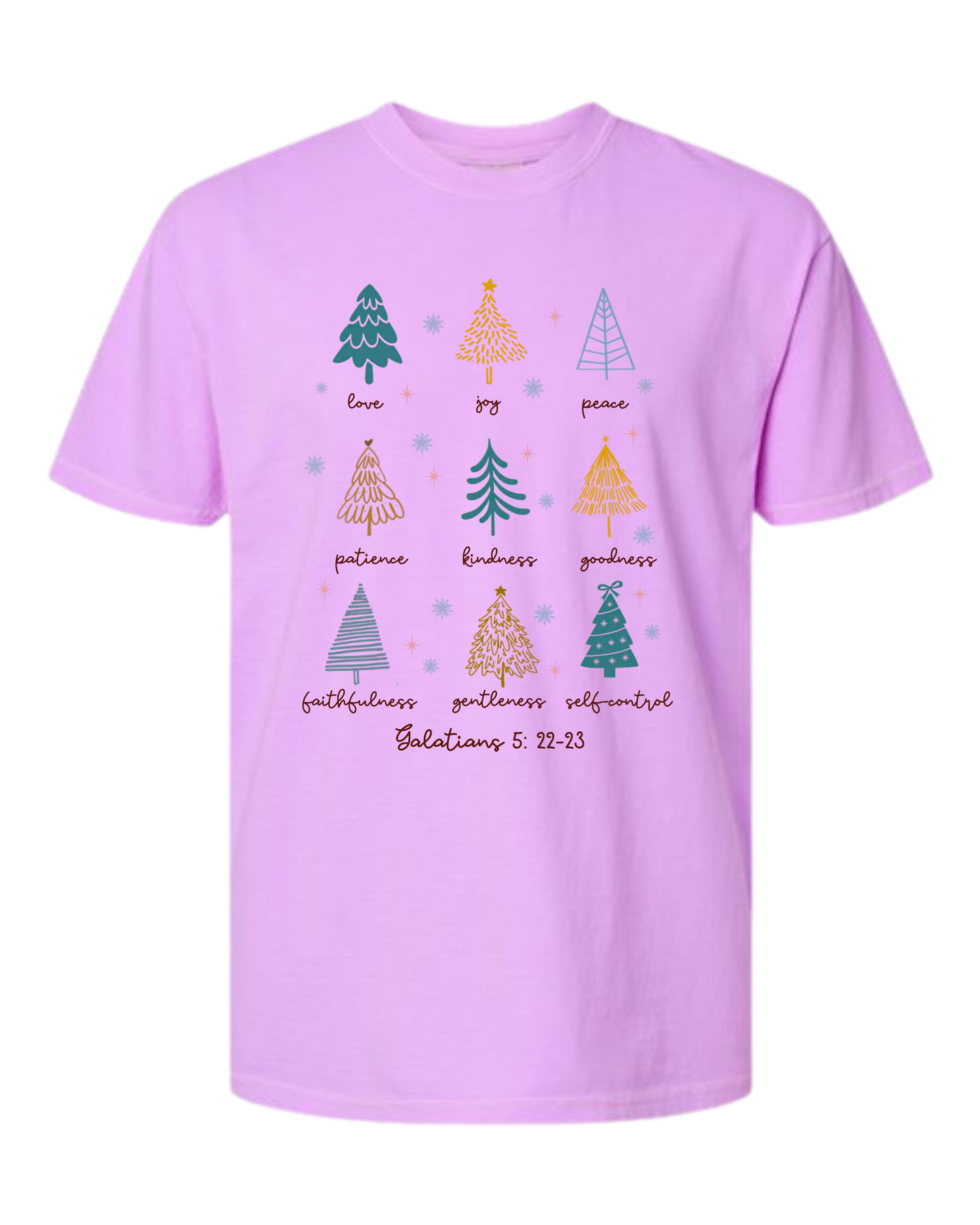Galatians 5 - Comfort Colors - Heavyweight Unisex Tee - Pinks, Purples