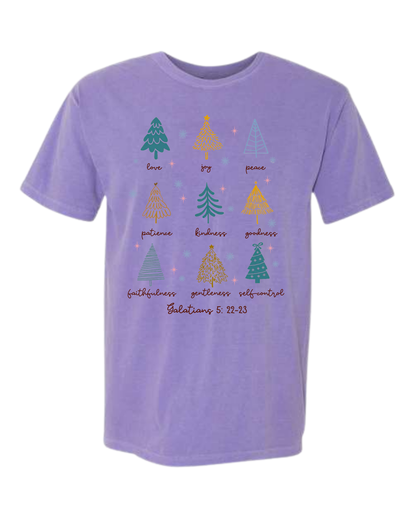 Galatians 5 - Comfort Colors - Heavyweight Unisex Tee - Pinks, Purples