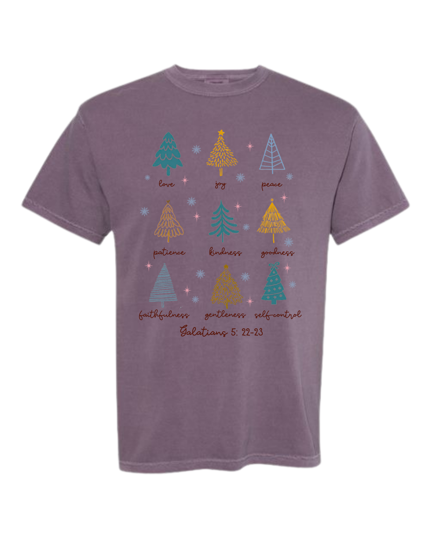 Galatians 5 - Comfort Colors - Heavyweight Unisex Tee - Pinks, Purples