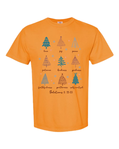 Galatians 5 - Christmas - Comfort Colors - Heavyweight Unisex Tee - Yellows, Oranges