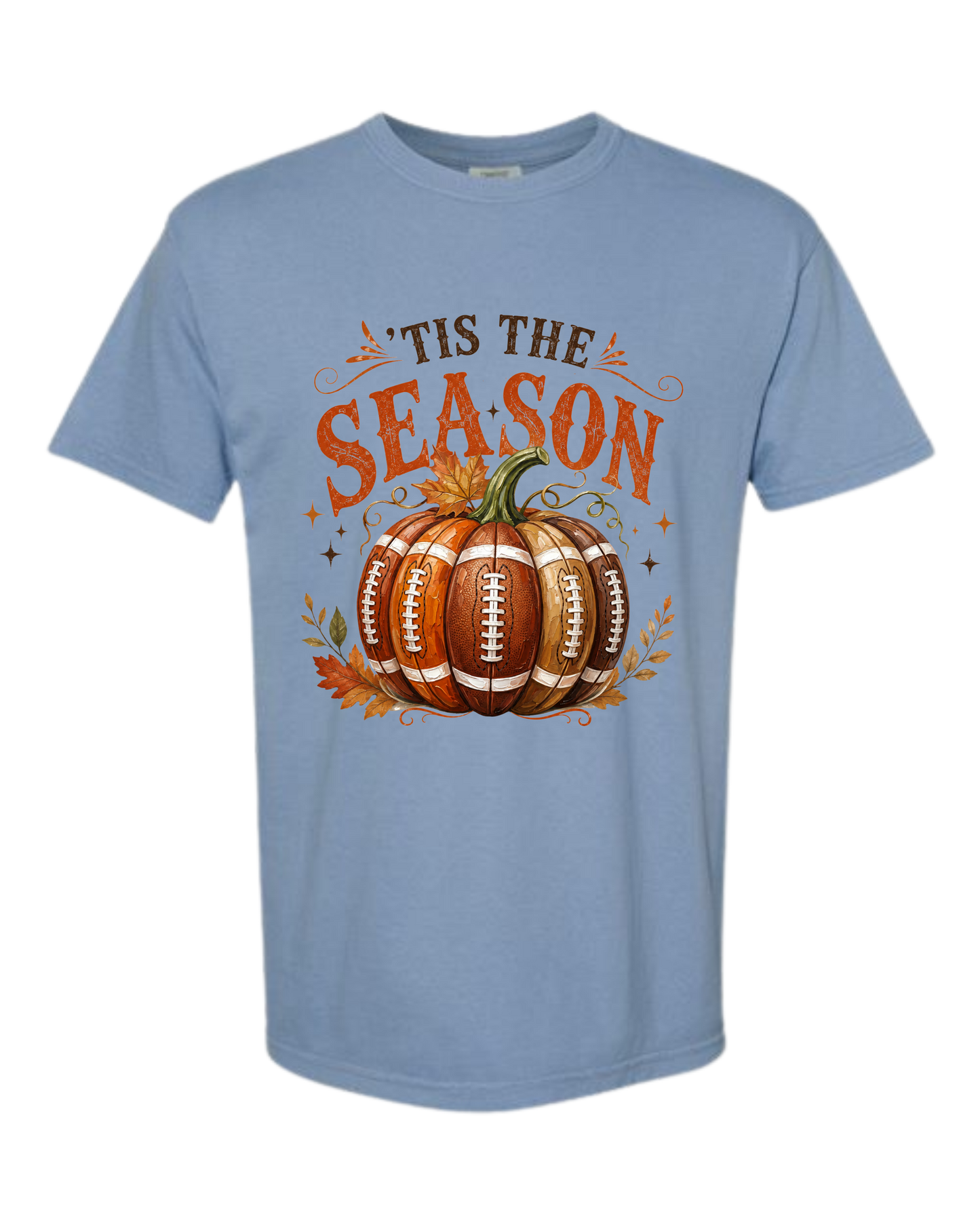 'Tis Football Season - Comfort Colors - Heavyweight Unisex Tee - Blues