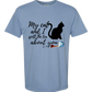 My Cat and I spill the tea about you - Comfort Colors - Heavyweight Unisex Tee - Blues