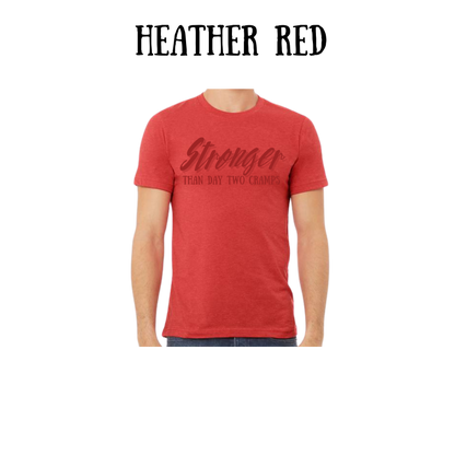 stronger than day two cramps - unisex tee - yellows, oranges, reds