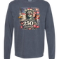America's 250th Birthday - Comfort Colors - Heavyweight Long Sleeve Tee - Blues & Greens