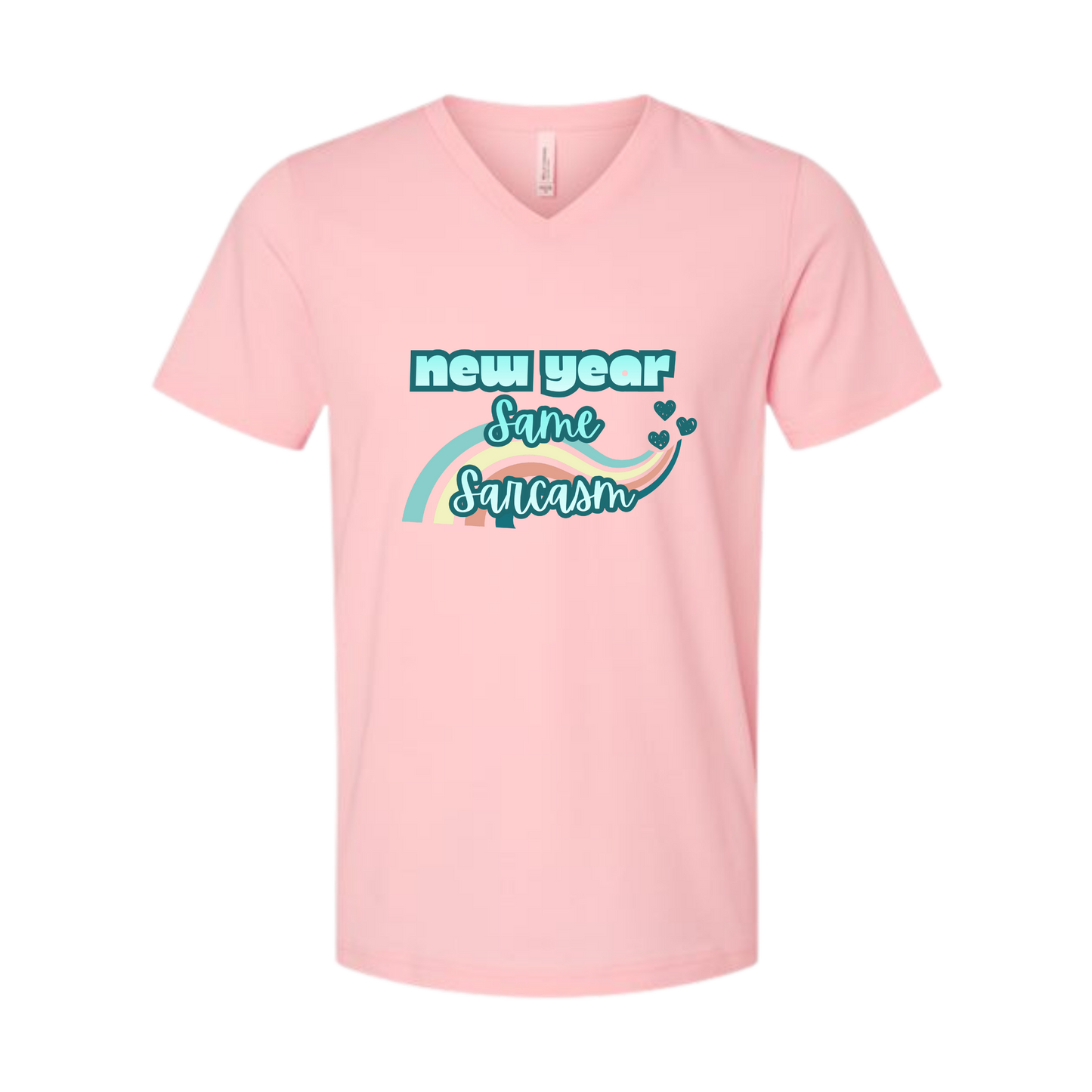 New Year Same Sarcasm - Bella+Canvas - Unisex V-Neck - Assorted Colors