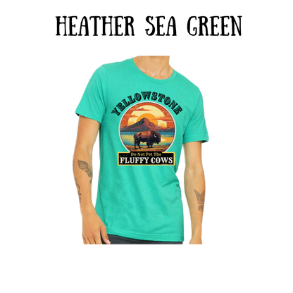 CP - Yellowstone: Fluffy Cows - Unisex Tee - Greens