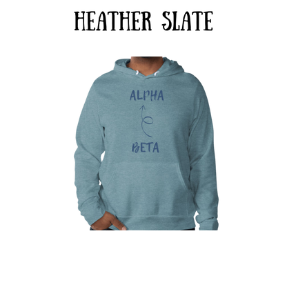 beta to alpha - sponge fleece hoodie - greens, neutrals